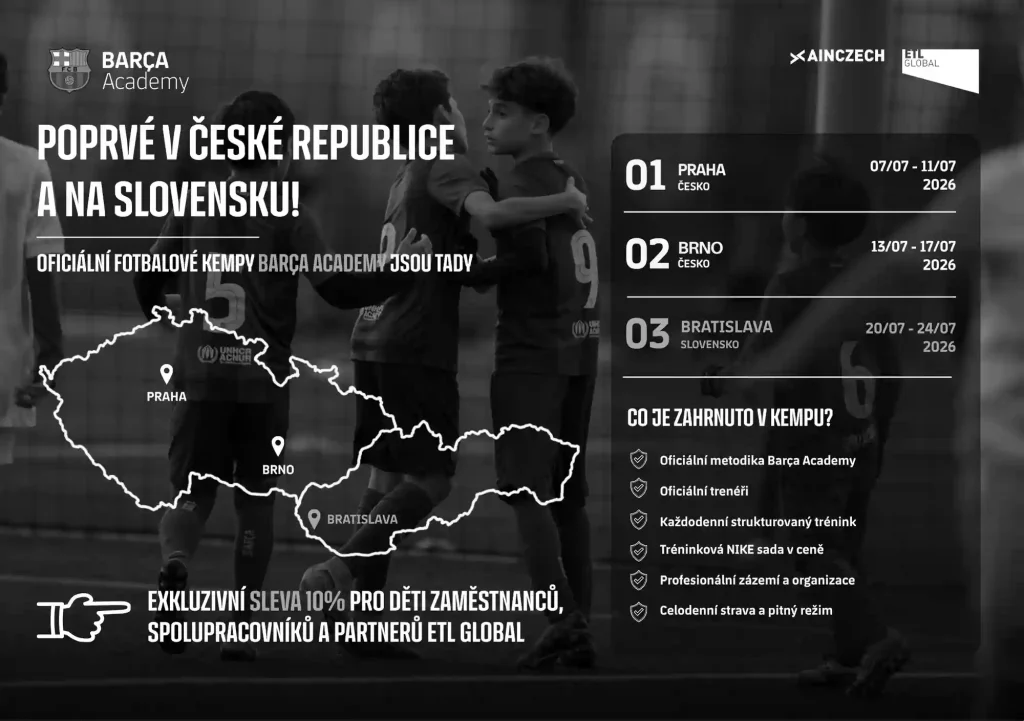 Barça Academy Camps so zľavou pre členov ETL SLOVAKIA